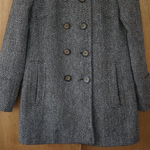 Vintage Fleet Street Women's Medium Button-Down Hooded Pea Coat RN# 50411 - Picture 2 of 16